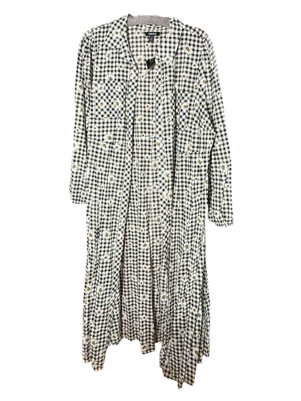 NWT Gingham Duster w/ Daisies 4X